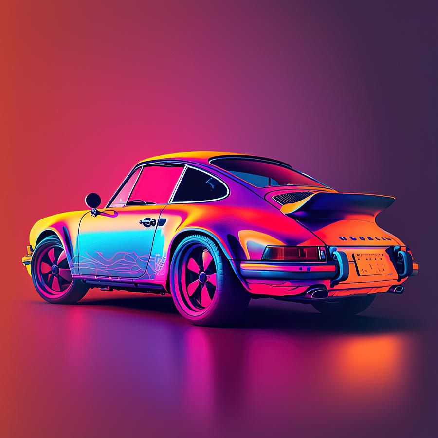 Vibrant Velocity The Colored Porsche #2 Photograph by Paulo Goncalves