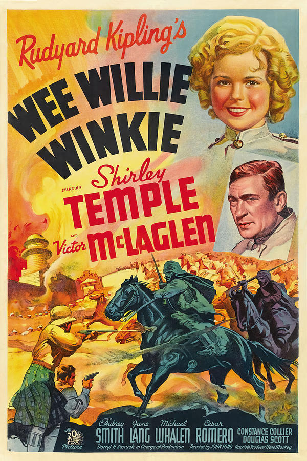VICTOR MCLAGLEN and SHIRLEY TEMPLE in WEE WILLIE WINKIE -1937-, directed by JOHN FORD. #2 Photograph by Album
