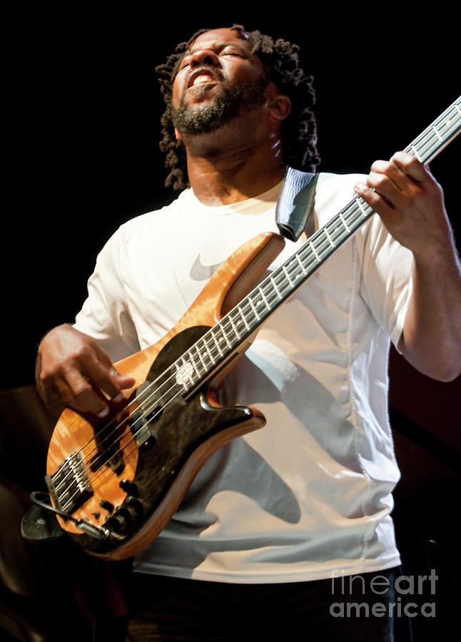 Victor Wooten with the Flecktones at Biltmore Estate #2 Photograph by David Oppenheimer