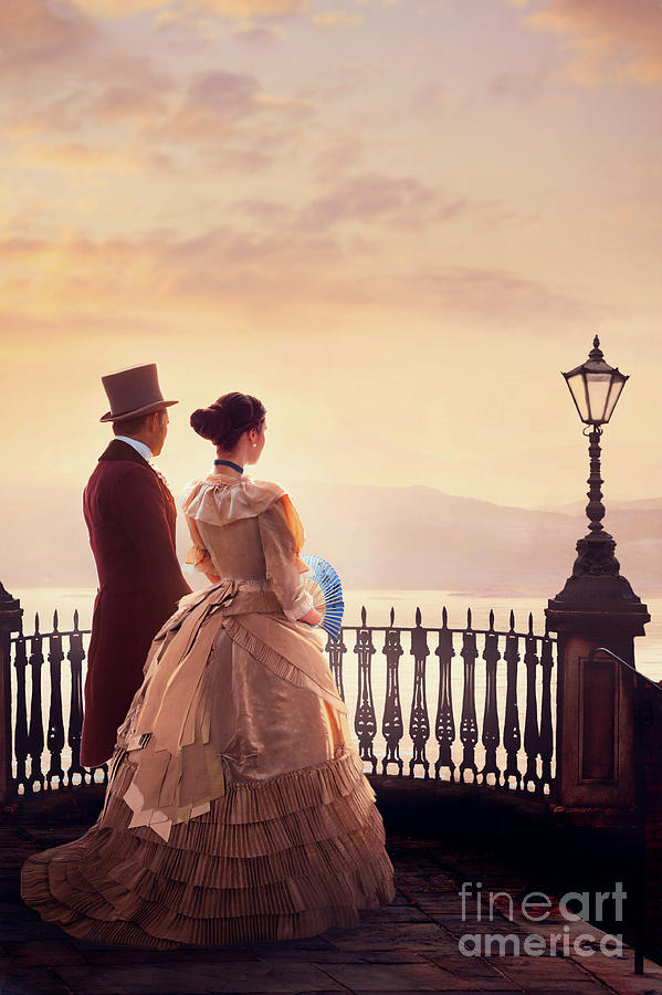 Victorian Couple At Sunset #2 Photograph by Lee Avison