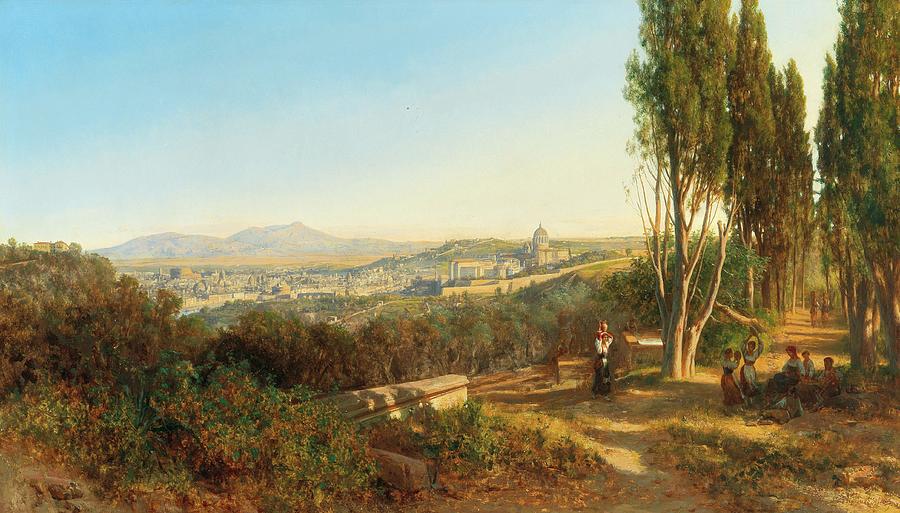 Rome Painting - View of Rome from Villa Madama #2 by Andras Marko