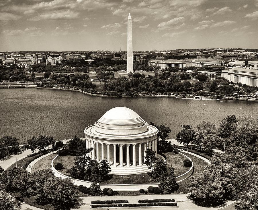 View of the Jefferson Memorial and Washington Monument #2 Photograph by Mountain Dreams