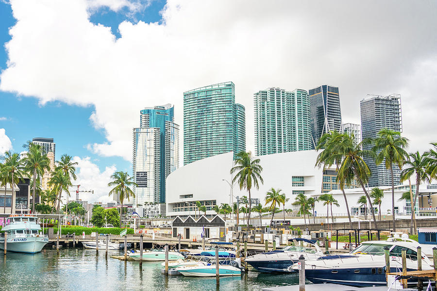 View of the Marina in Miami Photograph by Maria Kray