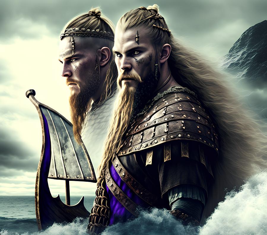 Viking Warriors Generative Ai Illustration Digital Art By Miroslav Nemecek Pixels