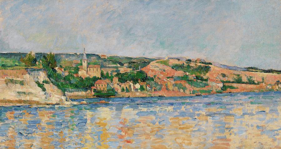 Village at the Waters Edge #3 Painting by Paul Cezanne