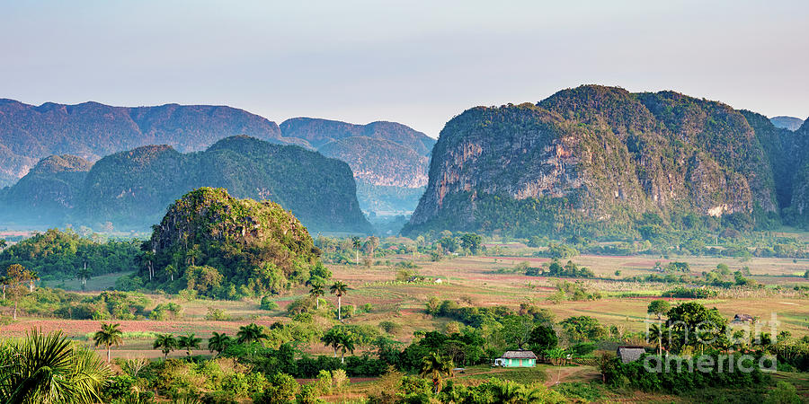 Vinales Valley at sunrise, elevated view, UNESCO World ...