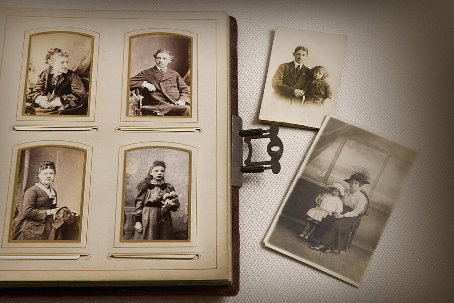Vintage Family Photo Album And Documents #2 Photograph by Andrew Bret Wallis