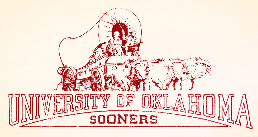 Vintage Oklahoma Sooners Art #2 Mixed Media by Row One Brand