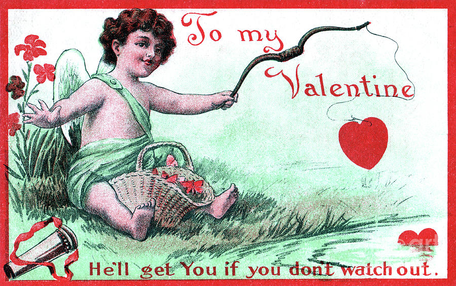 Vintage Valentine Drawing by Pete Klinger - Pixels