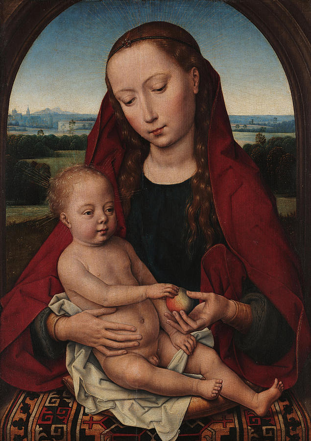 Hans Memling Painting - Virgin and Child  #2 by Hans Memling