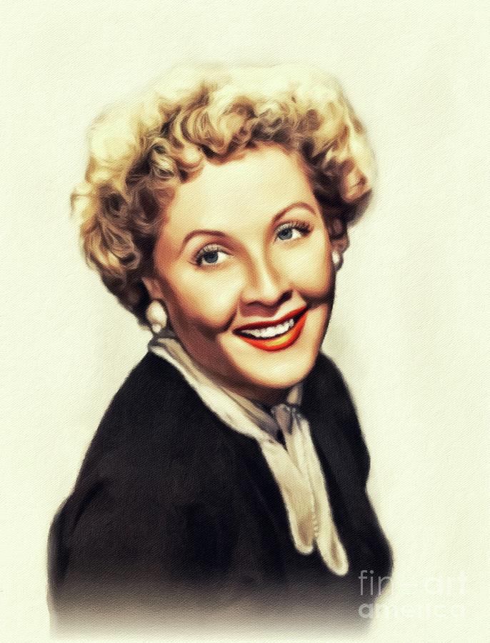 Vintage Painting - Vivian Vance, Vintage Actress #2 by Esoterica Art Agency