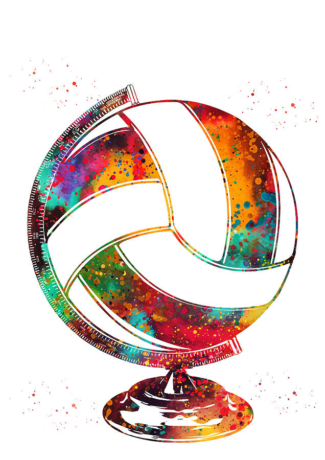 Volleyball Globe Digital Art by Erzebet S - Fine Art America