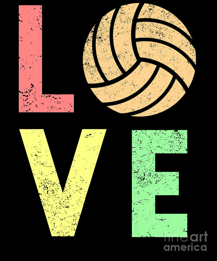 Volleyball Love Volleyball Player Digital Art by EQ Designs - Fine Art ...
