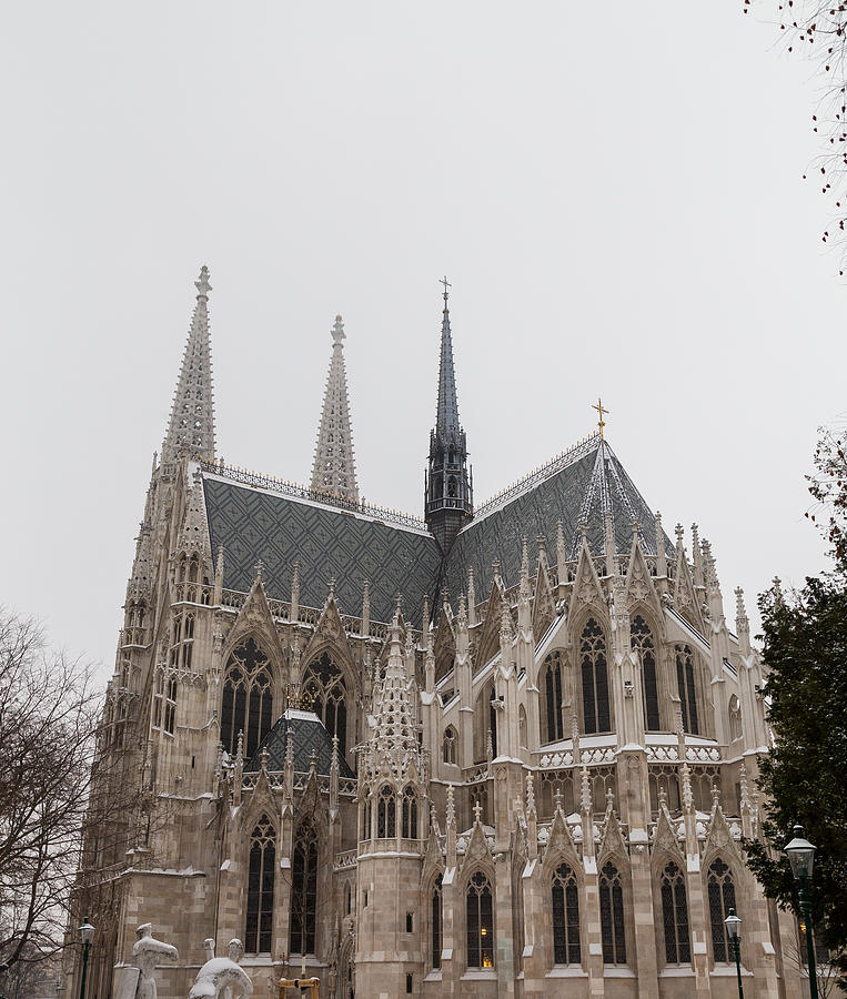Votice Church in Vienna in the Winter with Snow #2 Photograph by Mikeinlondon