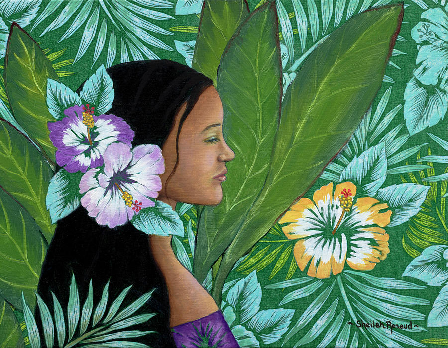 Wahine Dreamscape Painting by Sheilah Renaud