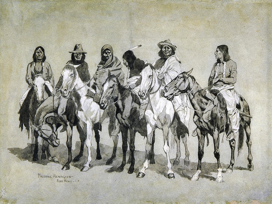 Frederic Remington Drawing - Waiting For The Beef Issue #2 by Frederic Remington