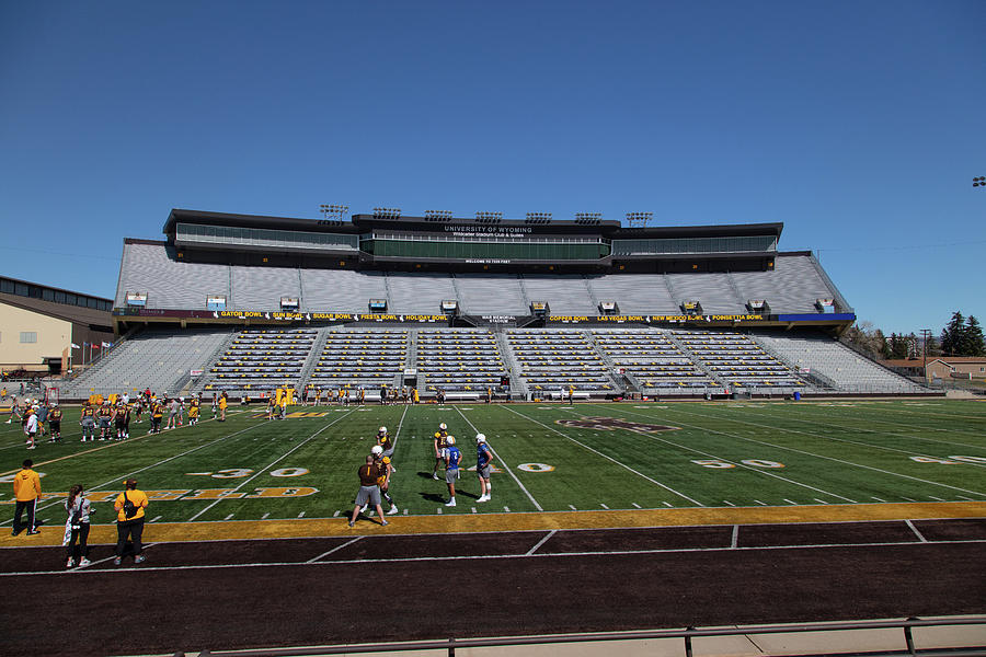 War Memorial Stadium at the University of Wyoming Photograph by Eldon ...