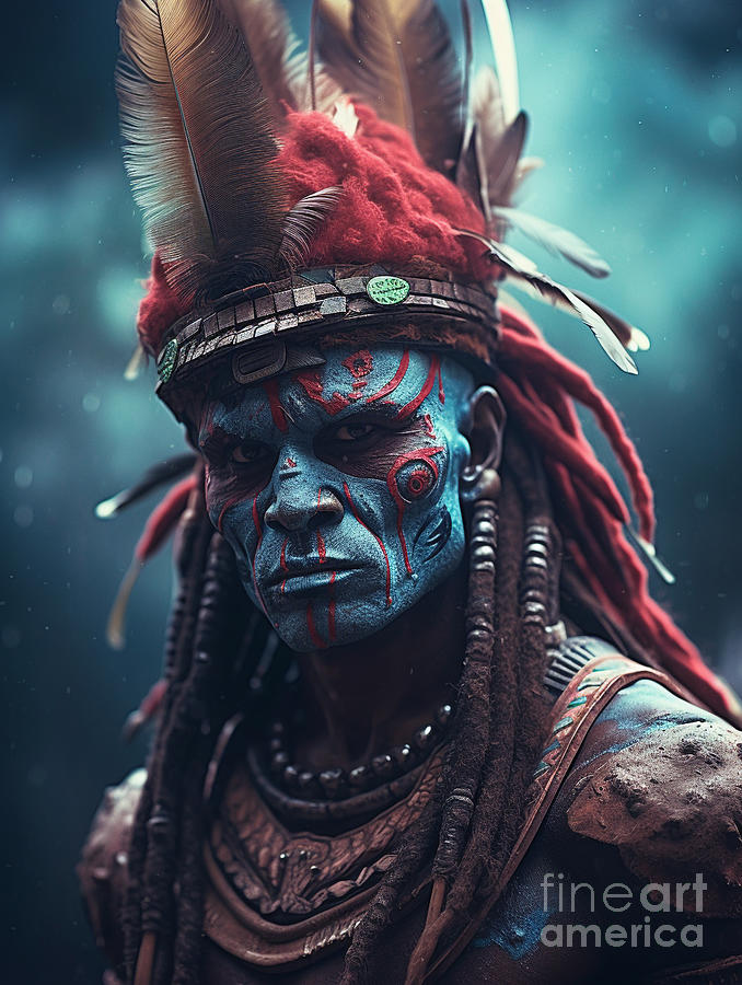 Warrior from Korowai Tribe Papua New Guinea by Asar Studios #2 Painting ...