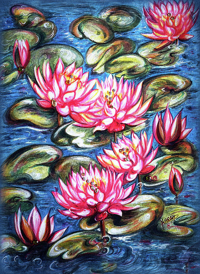 Water Lilies #2 Painting by Harsh Malik