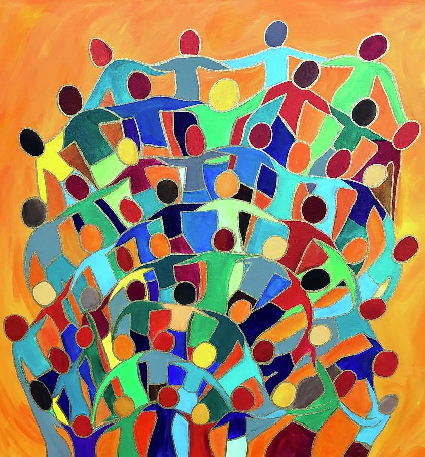 Diversity Painting - We the People, Must Come Together by Kelly Simpson Hagen