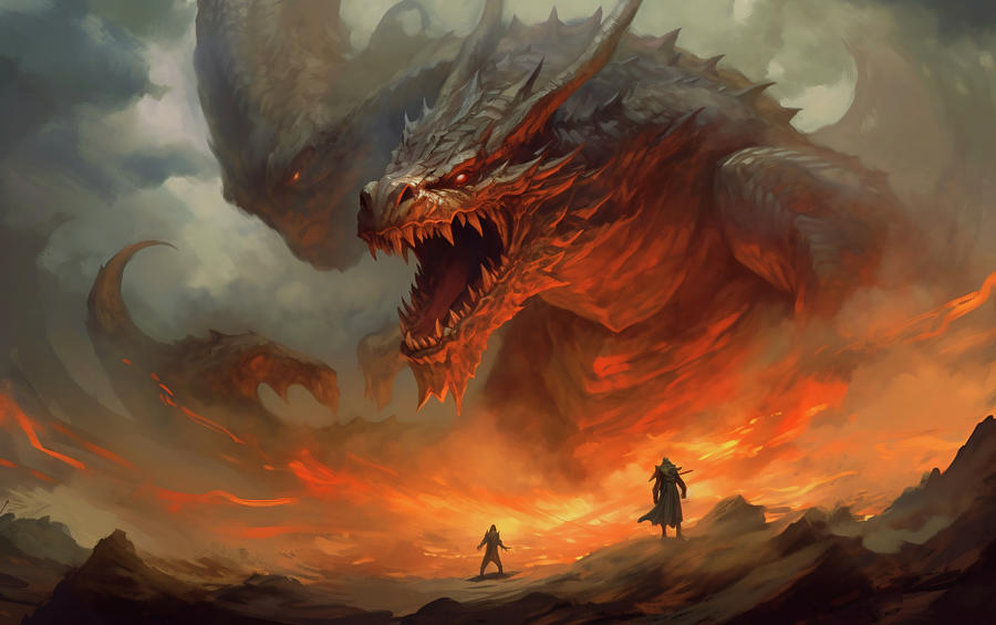 Western Dragon in a Dying World Digital Art by Vlastimil Sestak - Fine ...