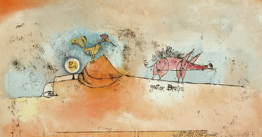 Paul Klee Painting - Where the Eggs and the Good Roast Come From #2 by Paul Klee