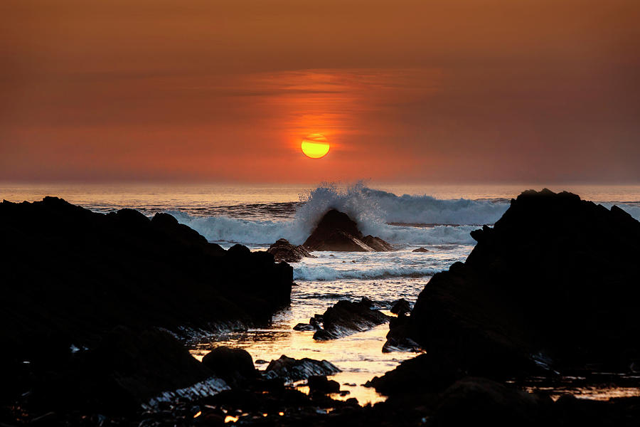 Sunset Photograph - WIdemouth Sunset Cornwall. #2 by Maggie Mccall