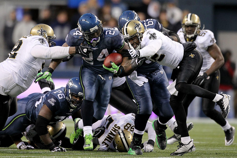 Wild Card Playoffs - New Orleans Saints v Seattle Seahawks #2 Photograph by Otto Greule Jr