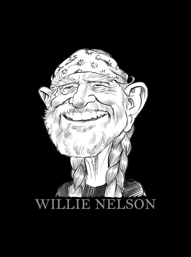 Willie Digital Art - Willie Nelson #2 by Reza Kama
