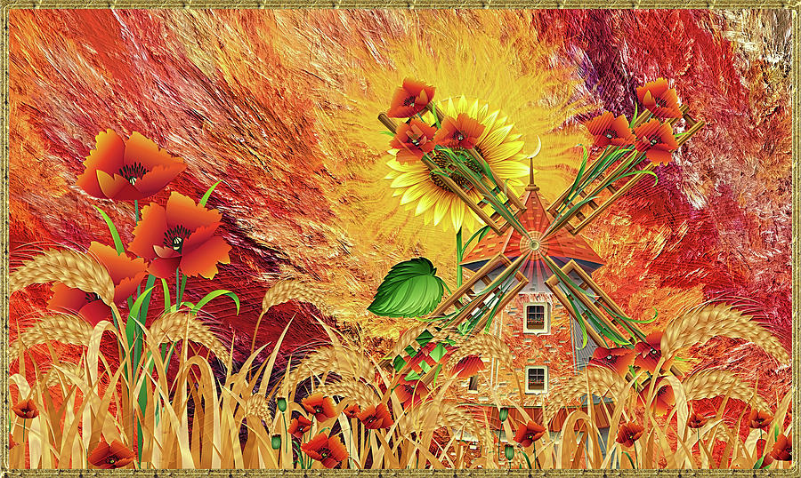 Windmill #2 Digital Art by Harald Dastis