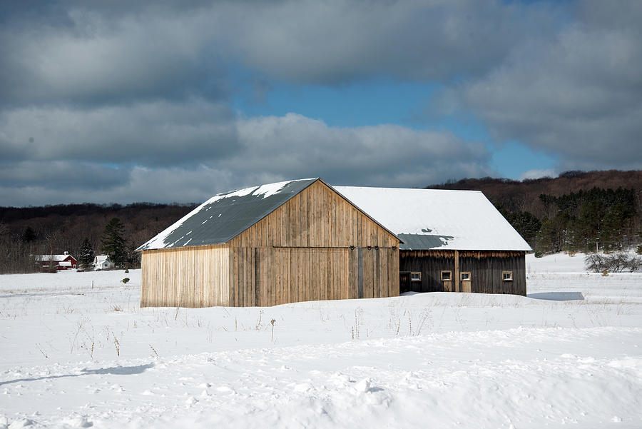Winter Barn Photograph