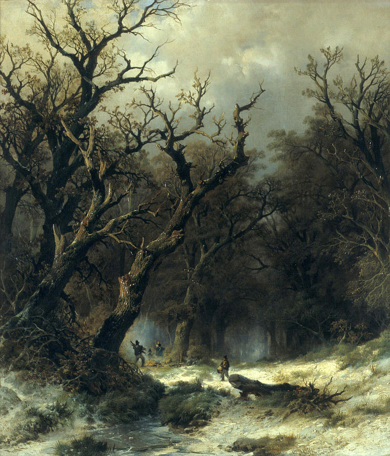 Winter Painting - Winter Landscape  #2 by Remigius Adrianus Haanen