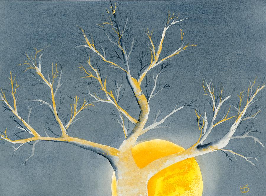 Winter Painting - Winter Night #3 by Hiroko Stumpf