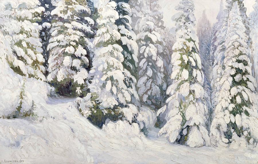 Winter Painting - Winter Tale  #2 by Aleksandr Alekseevich Borisov