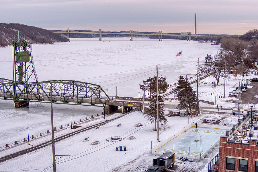 Wintertime in Stillwater Minnesota Downtown Ice Rink #2 Photograph by Greg Schulz Pictures Over Stillwater