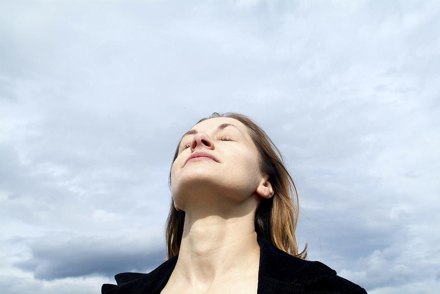 Woman breathe fresh air #2 Photograph by Michaela Begsteiger