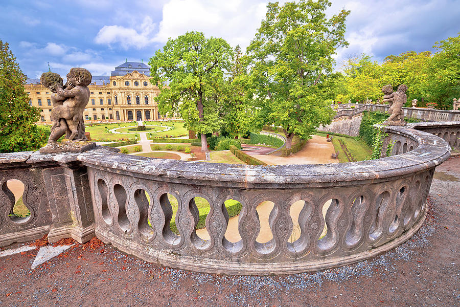 Wurzburg Residenz and colorful gardens view #2 Photograph by Brch Photography
