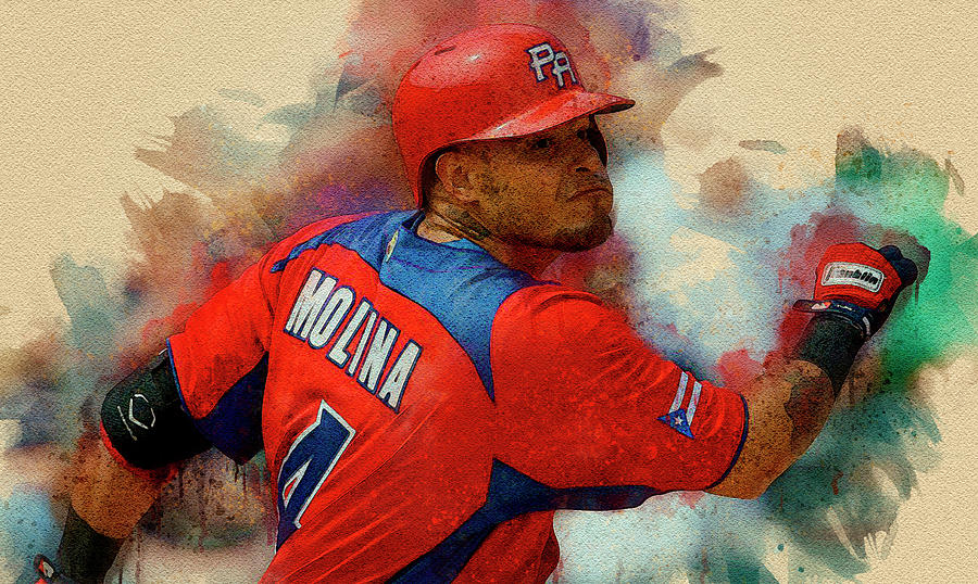 Yadier Molina Poster St. Louis Cardinals Canvas Print 