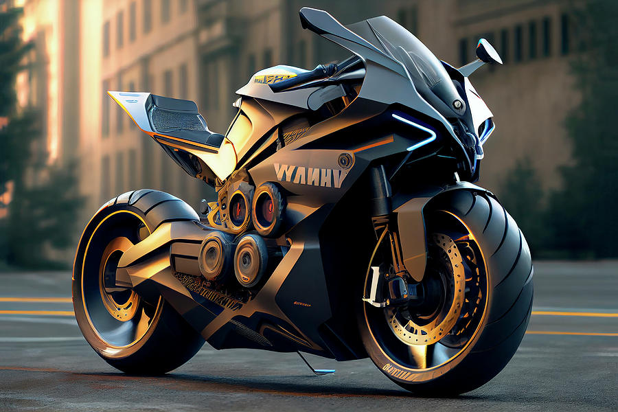 Yamaha Motorcycle Future Concept Art Digital Art by Tim Hill - Fine Art ...