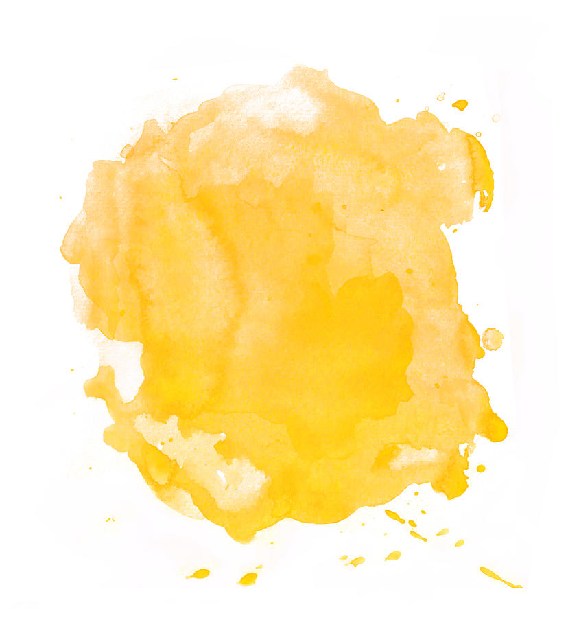 Yellow watercolor background #2 Drawing by Stellalevi