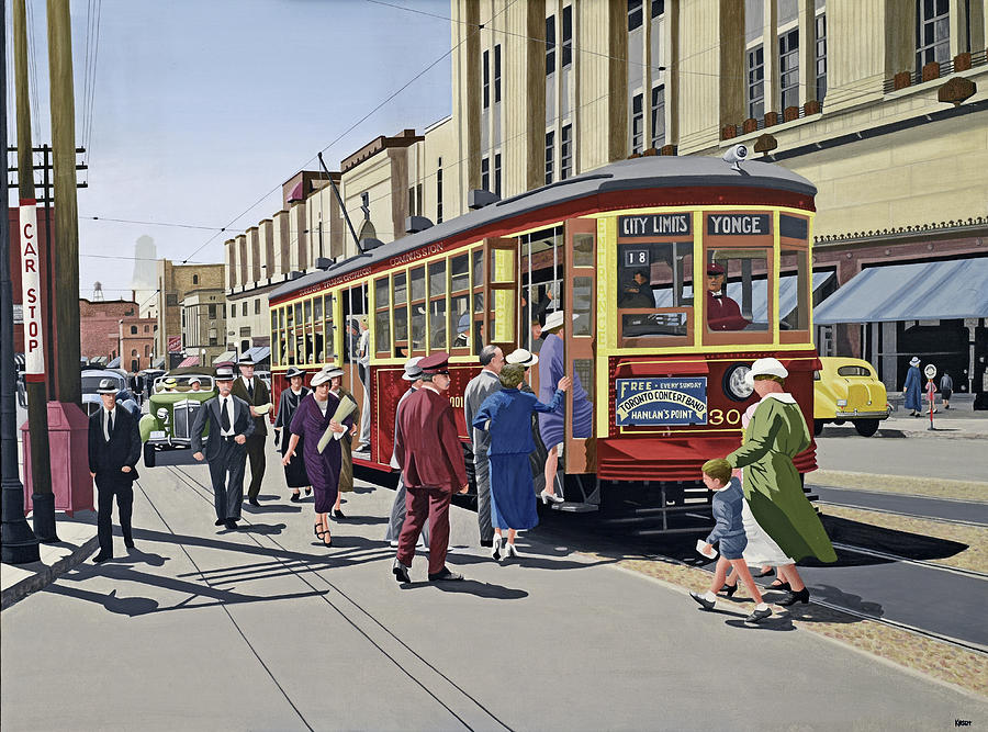 Yonge and College 1937 #2 Painting by Kenneth M Kirsch