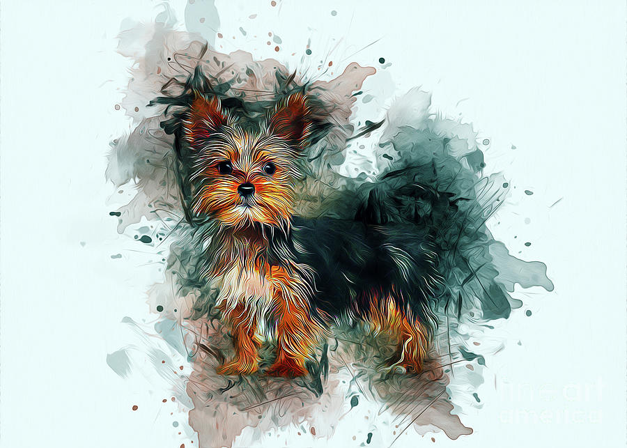 Yorkshire Terrier Art #2 Digital Art by Ian Mitchell