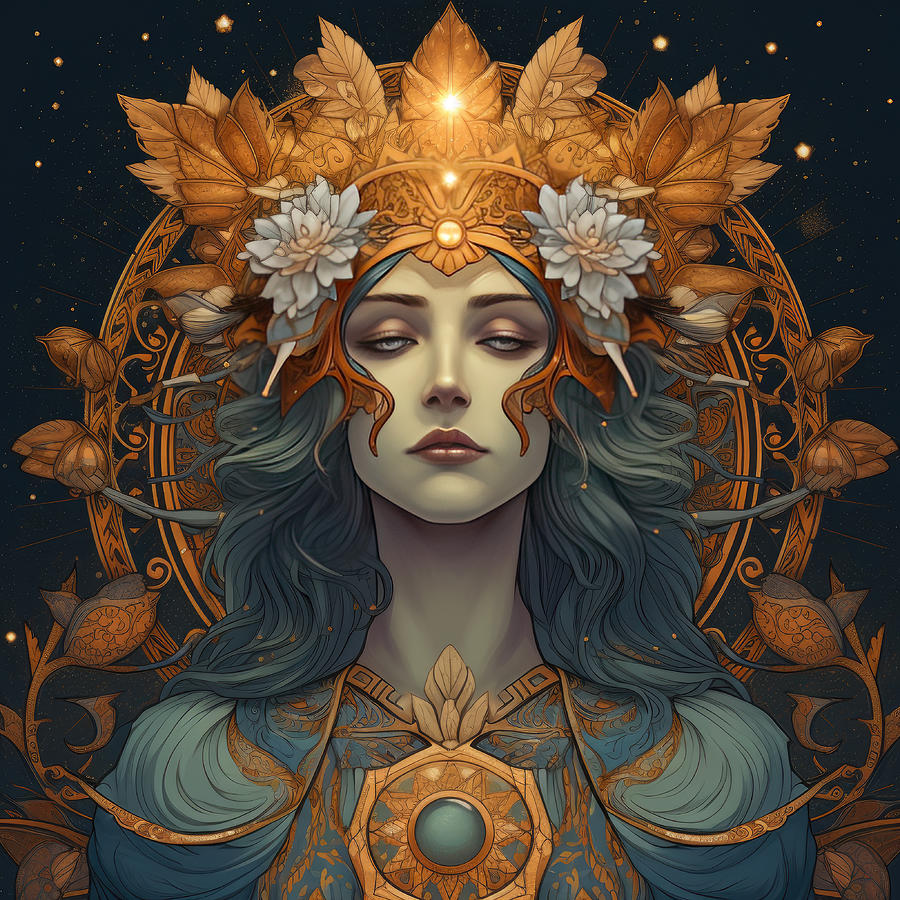 Beautiful Goddess Digital Art by Colorful Liquid - Pixels