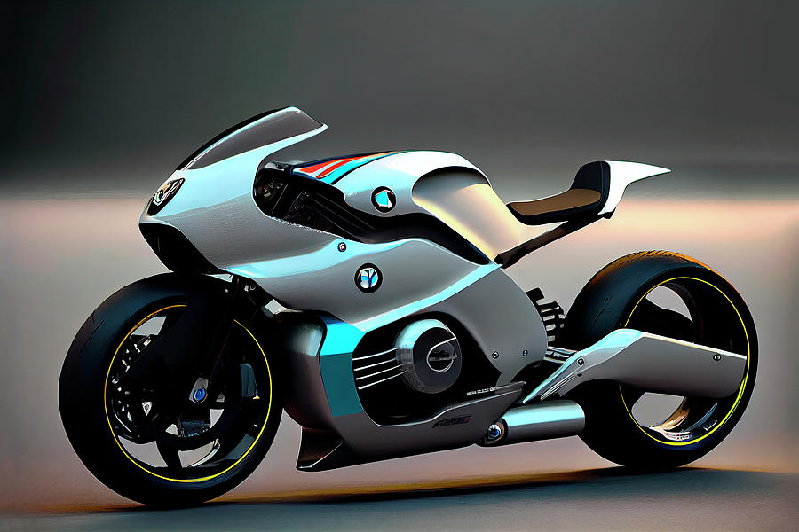 BMW Motorcycle Future Concept Art Digital Art by Tim Hill - Fine Art ...