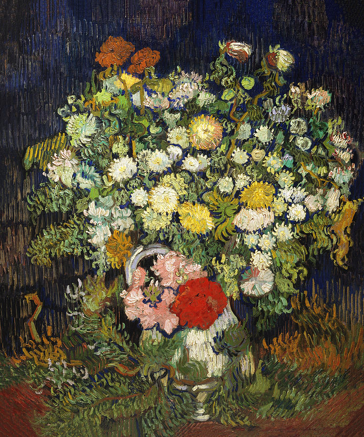 Flower Painting -  Bouquet of Flowers in a Vase #8 by Vincent van Gogh