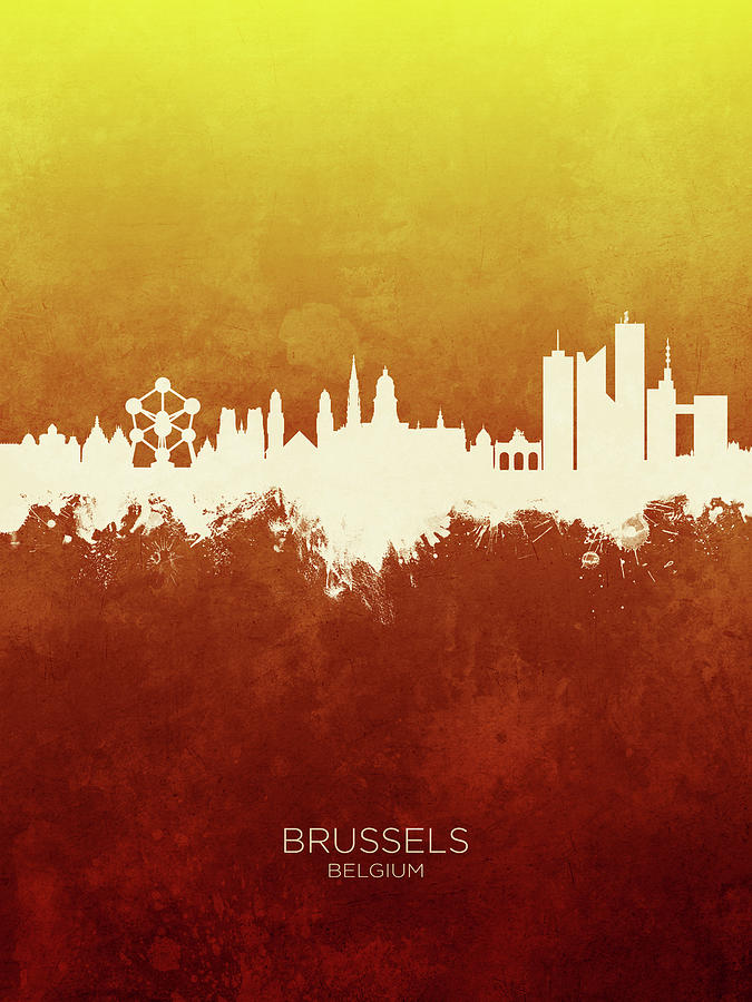 Brussels Belgium Skyline #20 Digital Art by Michael Tompsett