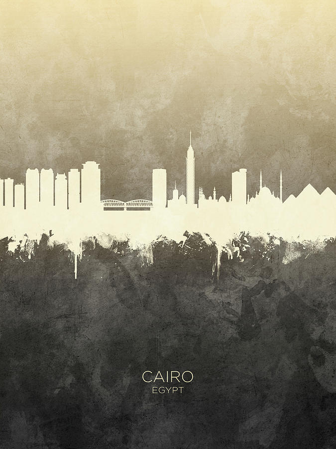 Cairo Egypt Skyline #20 Digital Art by Michael Tompsett