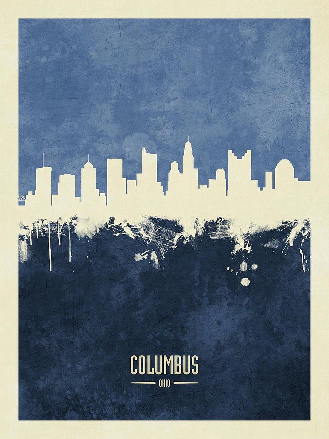 Columbus Ohio Skyline #20 Digital Art by Michael Tompsett