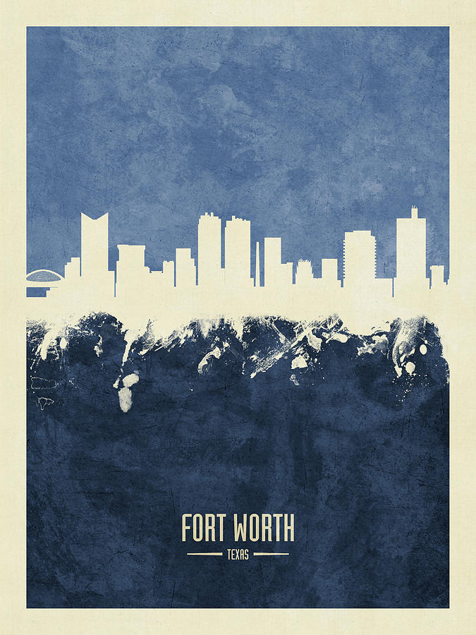 Fort Worth Texas Skyline #20 Digital Art by Michael Tompsett