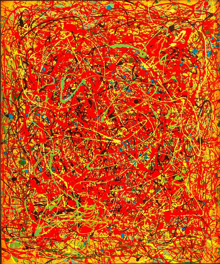 Jackson Pollock Vibrant Painting by Mohamed Batni - Fine Art America